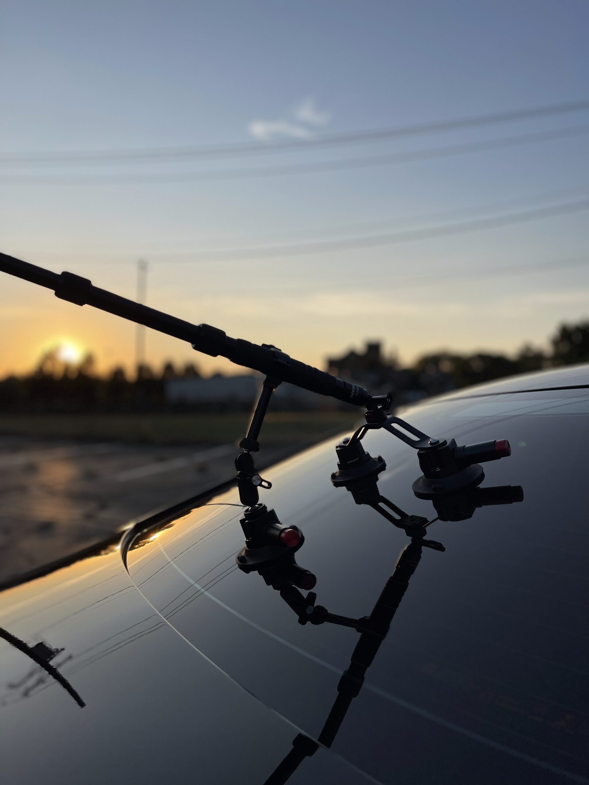 Triple Suction Cup Car Mount for Insta360 X5/X4, GoPro, DJI OSMO – Quick Release Windshield Magic Arm with Extension Pole/Selfie Stick - Image 5